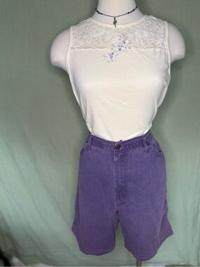 Cream Lace-Trim Floral Embroidery Tank Top #cottagecore